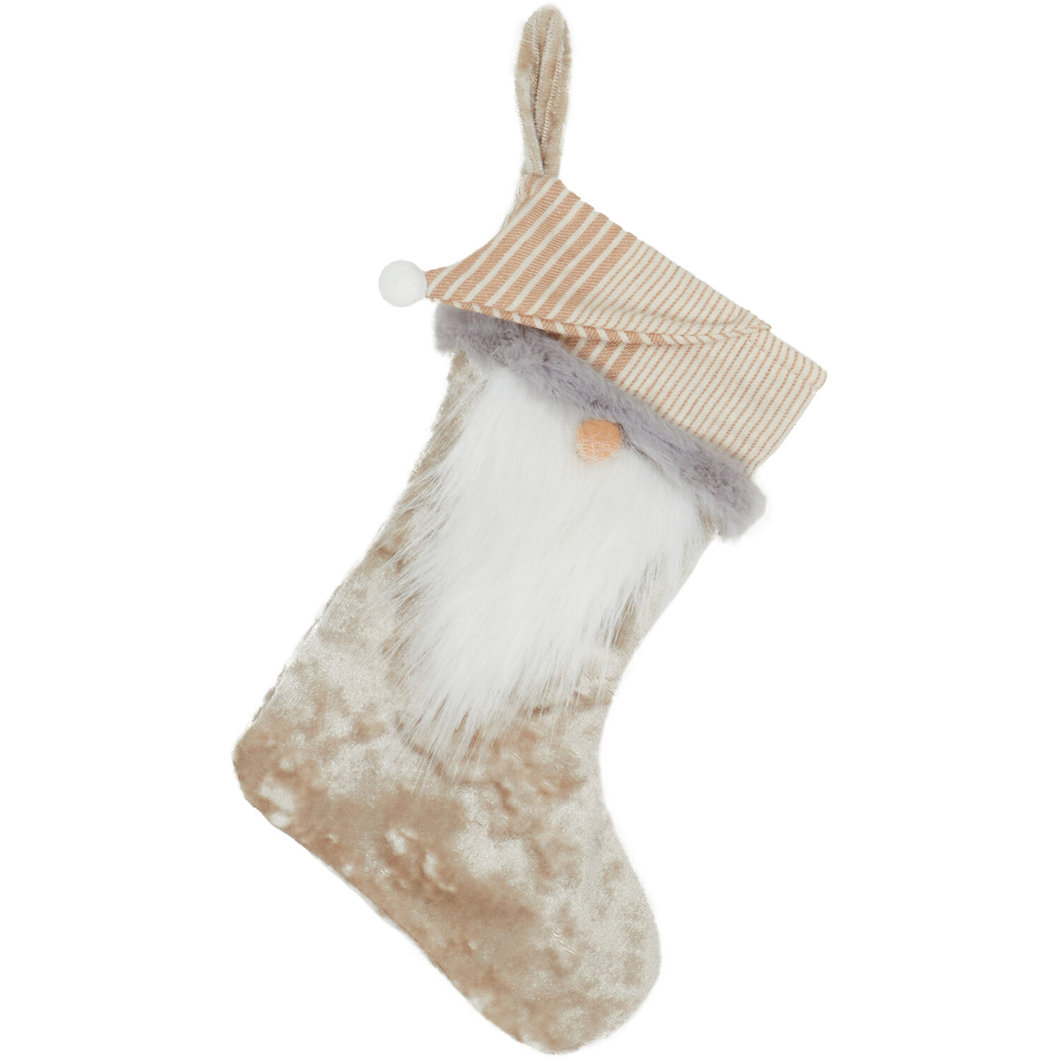 Hanging Mini Gonk Stocking Tree Decoration - Neutral Image 1
