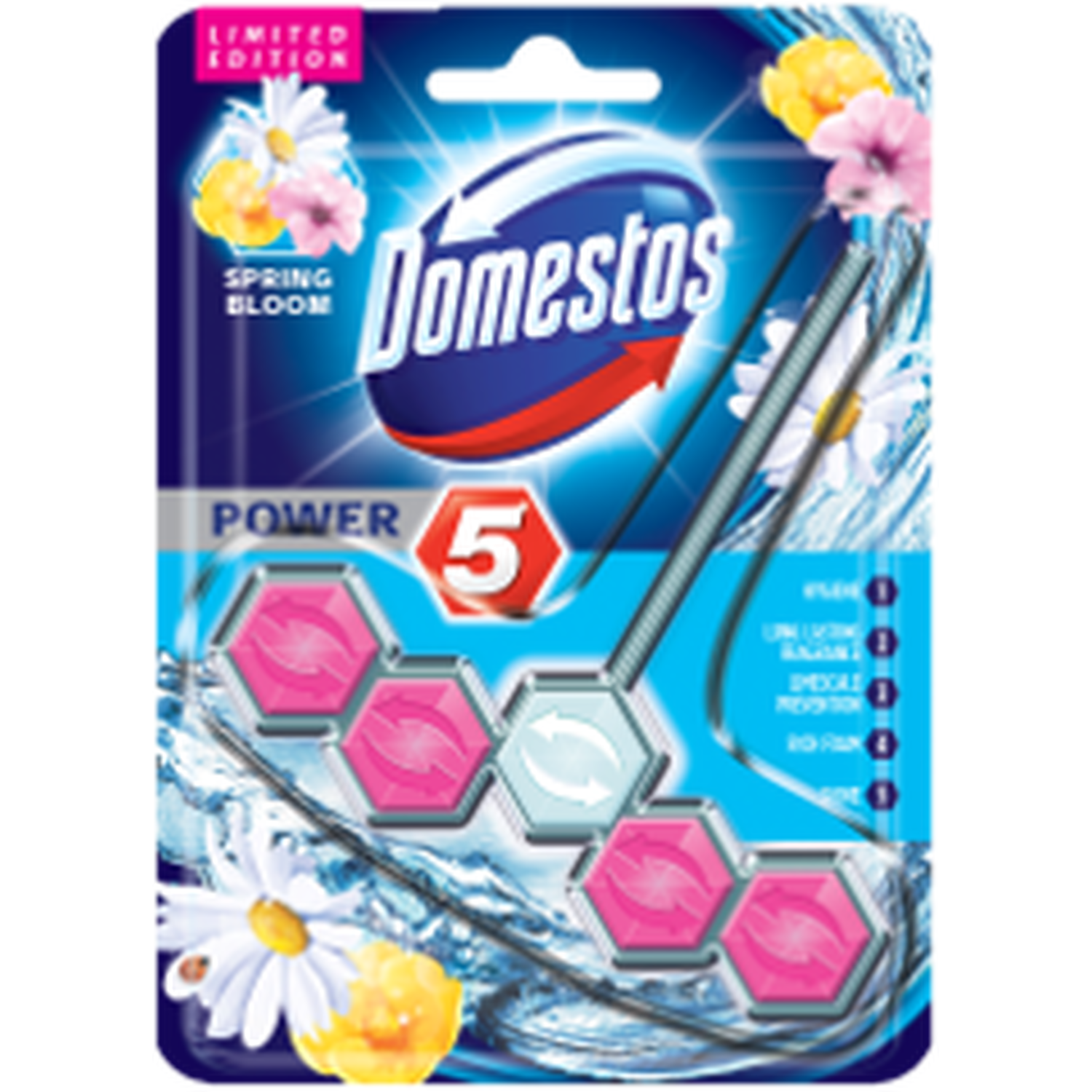 Domestos Power Toilet Cleaner Spring Bloom Image 1