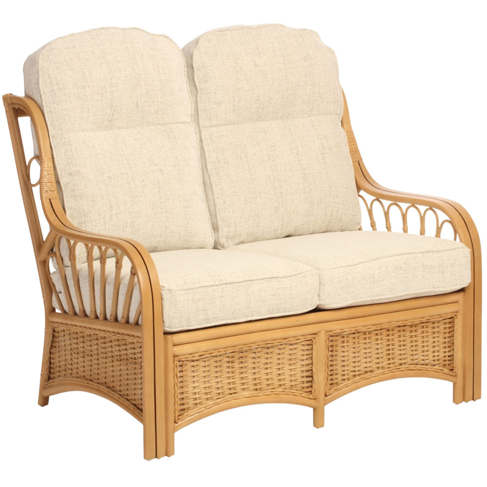 Desser Furniture Vale 2 Seater Light Oak Athena Plain Sofa Image 2