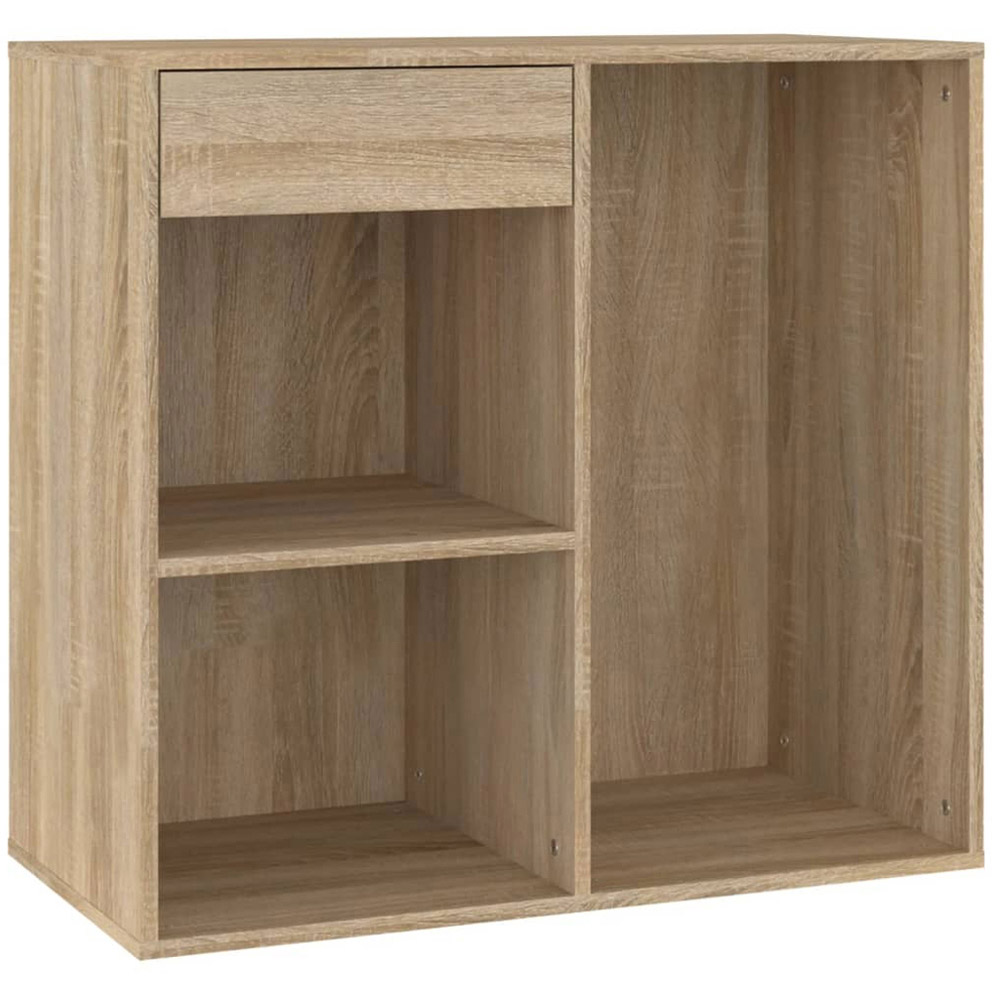 vidaXL Single Drawer 3 Shelf Sonoma Oak Cosmetic Cabinet Image 2