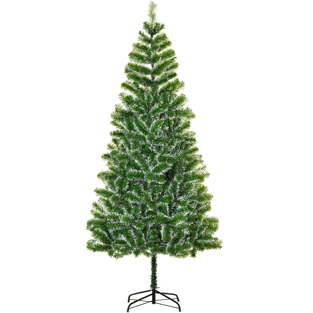 Everglow Green Christmas Tree with Metal Stand 6.8ft Image 1