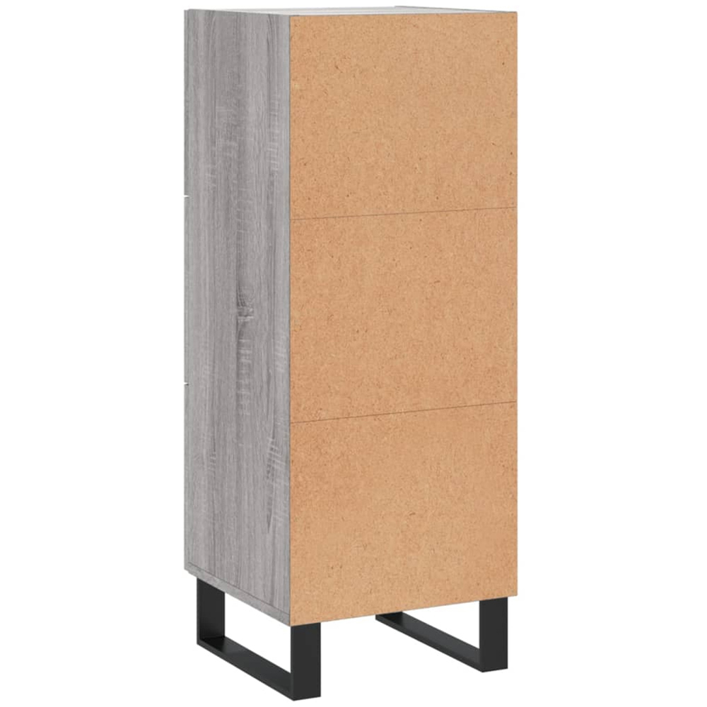vidaXL 3 Drawer Grey Sonoma Wooden Sideboard Image 8