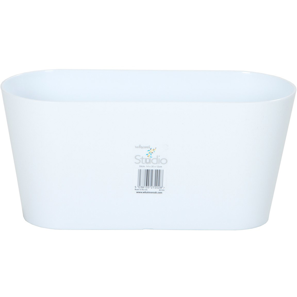Oval Trough Indoor Planter - White Image