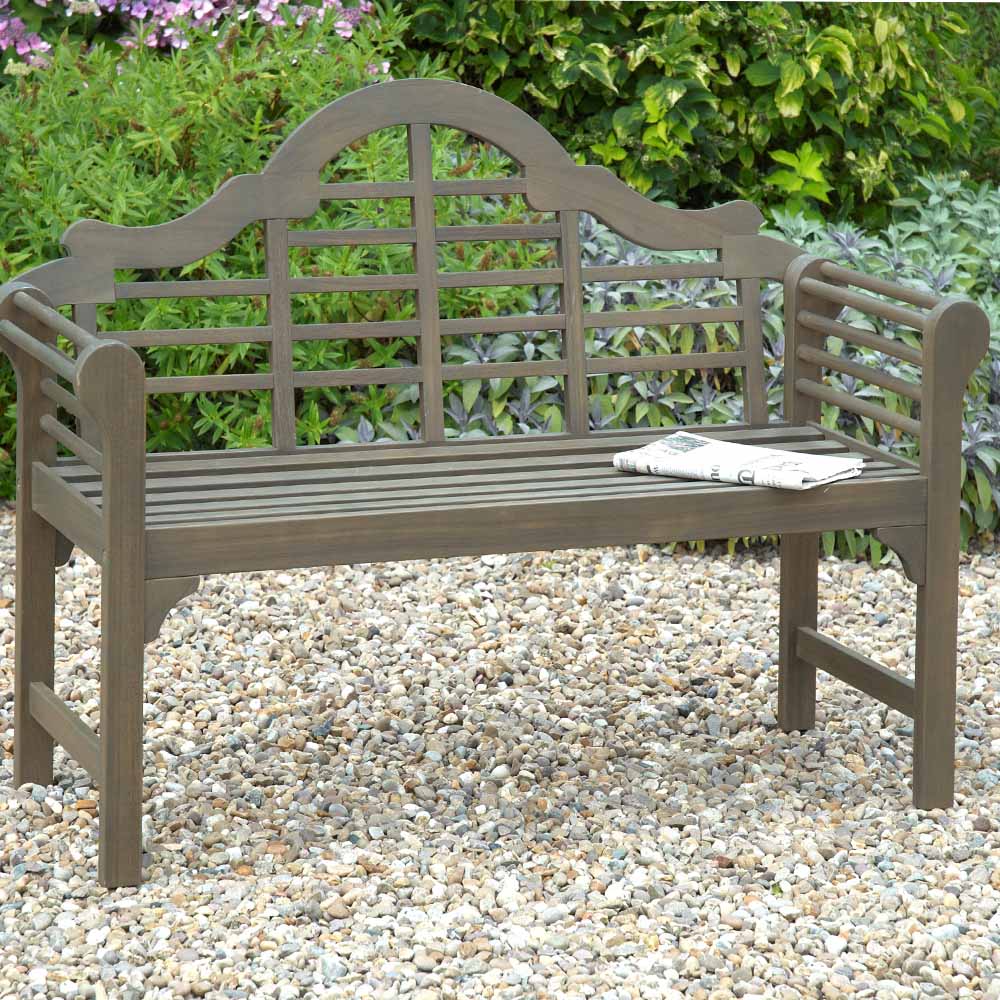 Greenhurst Lutyens Style Woodland Grey Bench Image 1