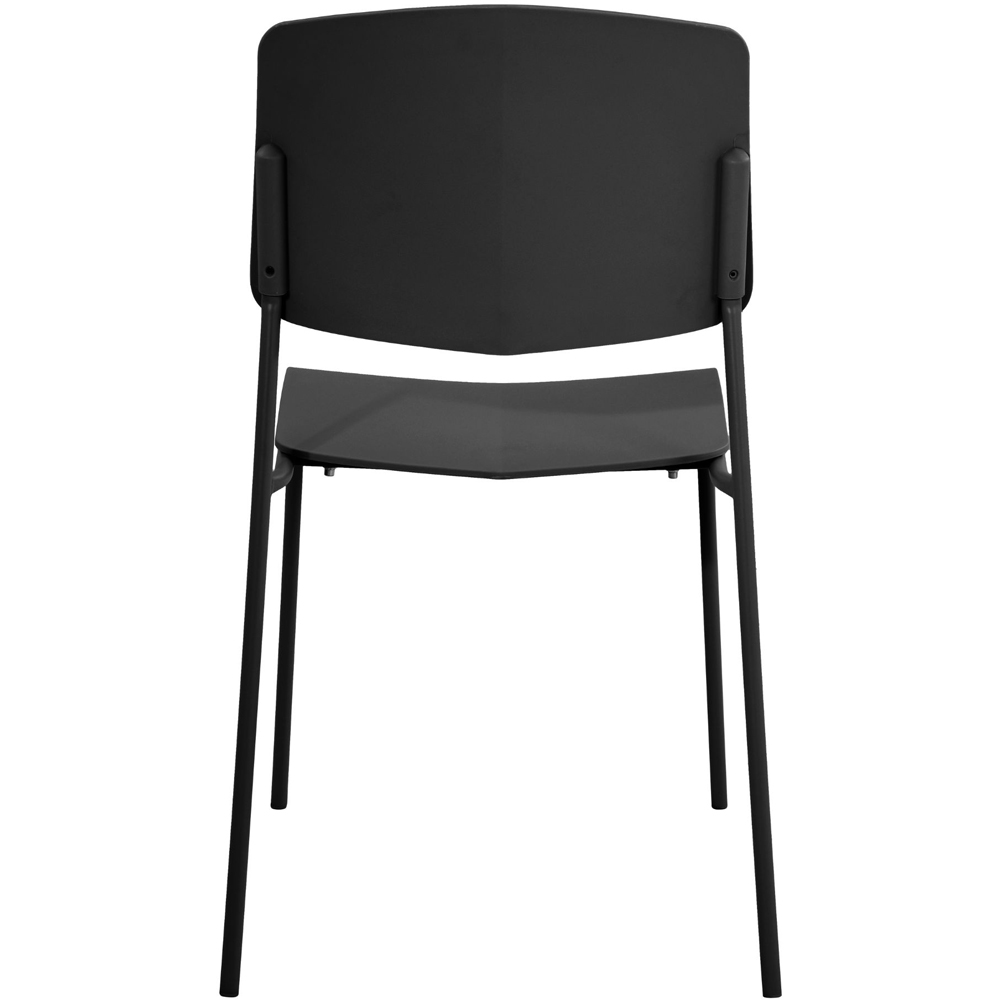 Core Products Academy Set of 2 Black Plastic Kitchen Chair Image 4