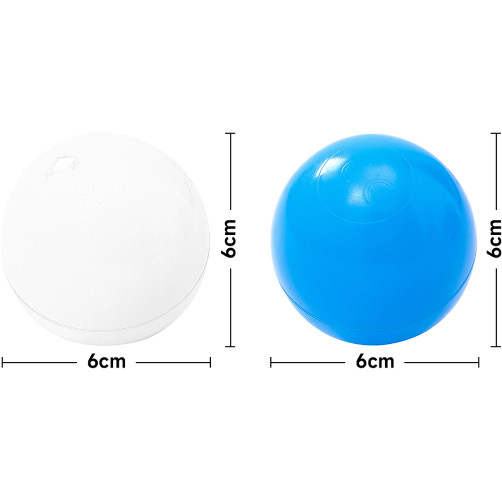 Living and Home Blue and White Plastic Pit Balls with Mesh Bag 100 Pack Image 8