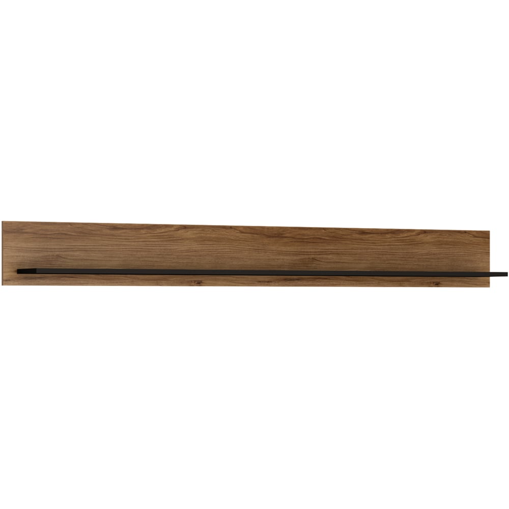 Florence Brolo 197cm Walnut Dark Panel Wall Shelf Image 2