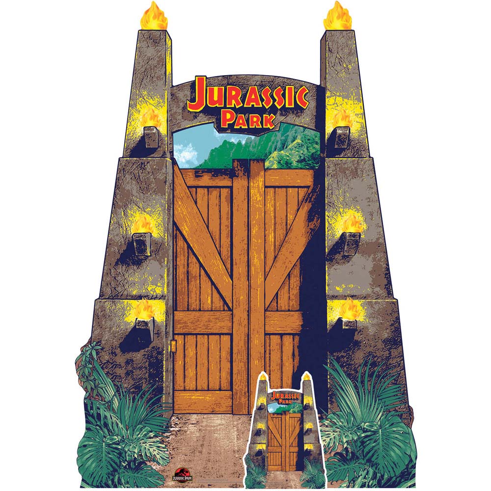 Star Cutouts Jurassic Park Entrance Sign Cutout 4.3ft Image 1