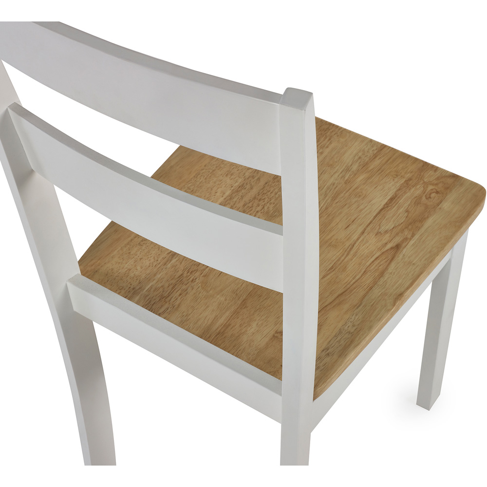 Julian Bowen Linwood Set of 2 White Dining Chair Image 6