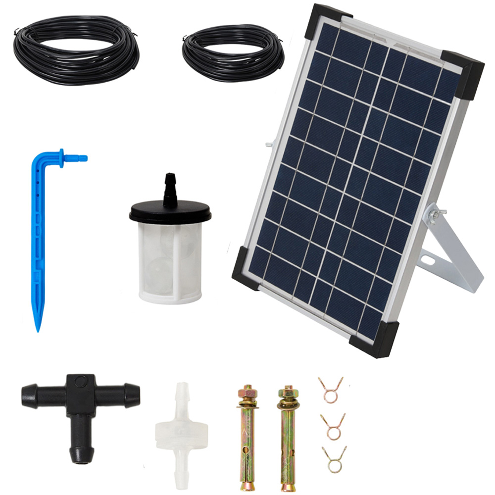 Living and Home 30 Pot Solar-Powered Automatic Watering Drip Irrigation System Kit Image 1