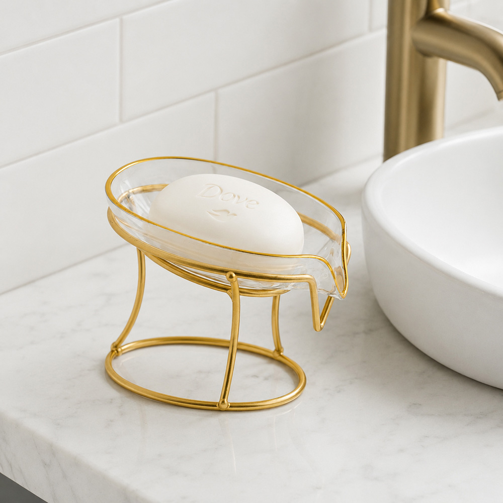 Avilo Gold Luxury Soap Dish Image 2