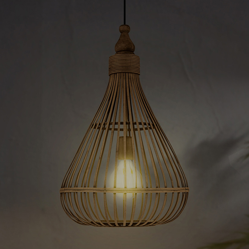 EGLO Amsfield Rattan Pendant Light Image 4