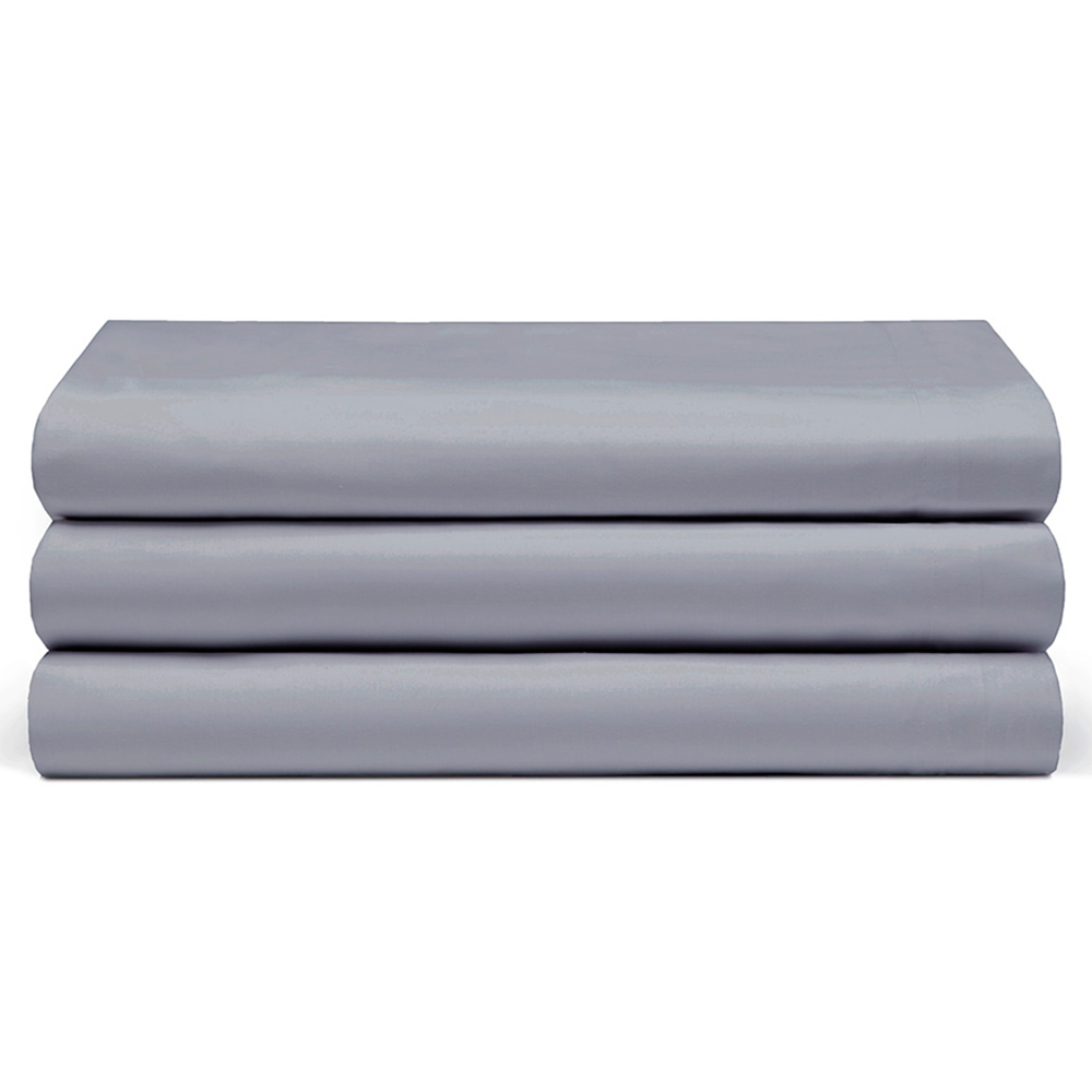 Serene Double Grey Flat Bed Sheet Image 1
