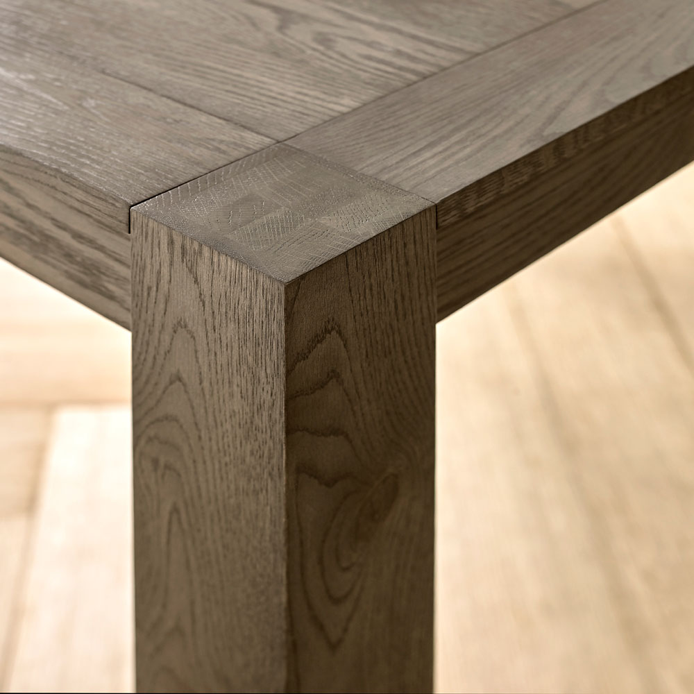 Bentley Designs Turin 6 Seater Dark Oak Small End Extending Table Image 5