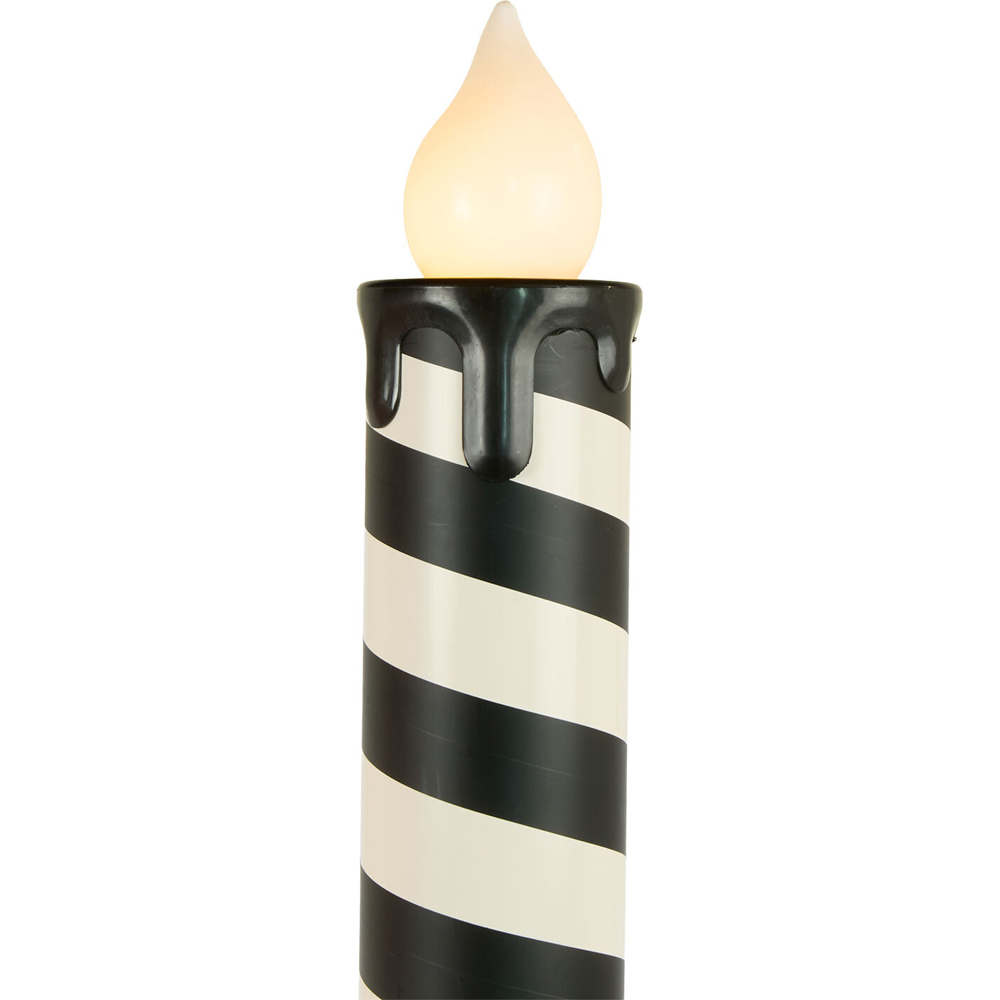 Spiral Large LED Candle Stick Black Image 2