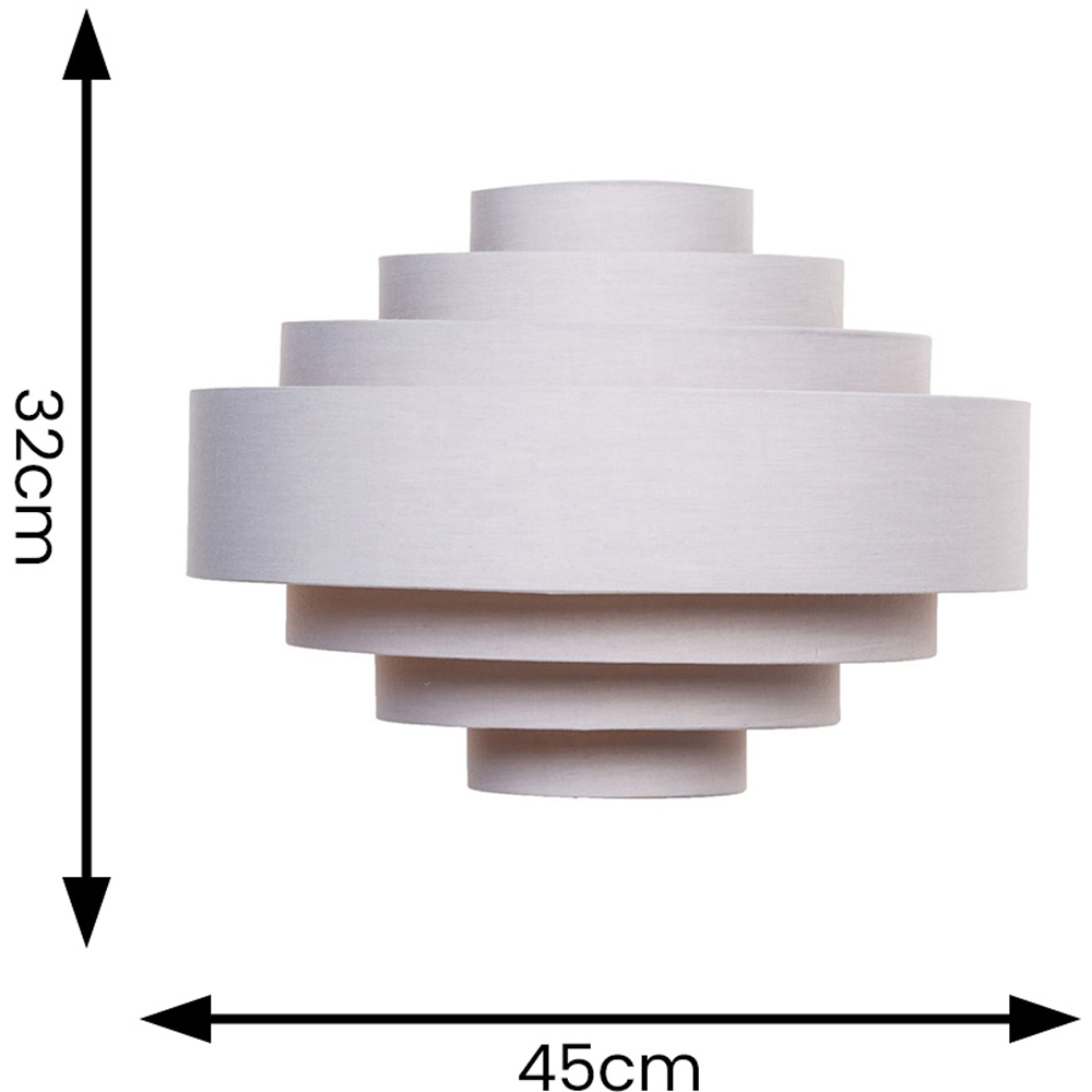 ValueLights Sette 7 Layer Grey with Copper Inner Pendant Shade Image 4