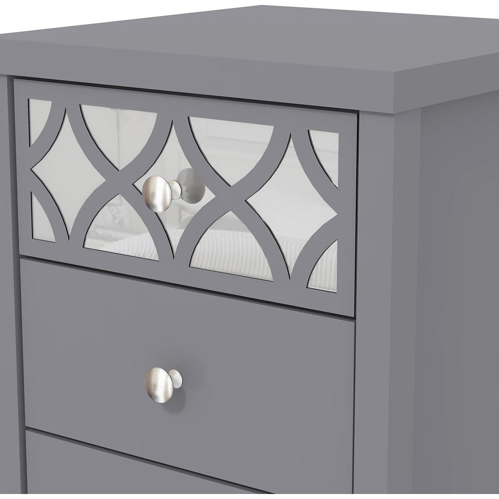 Ariana 3 drawer mirrored bedside deals