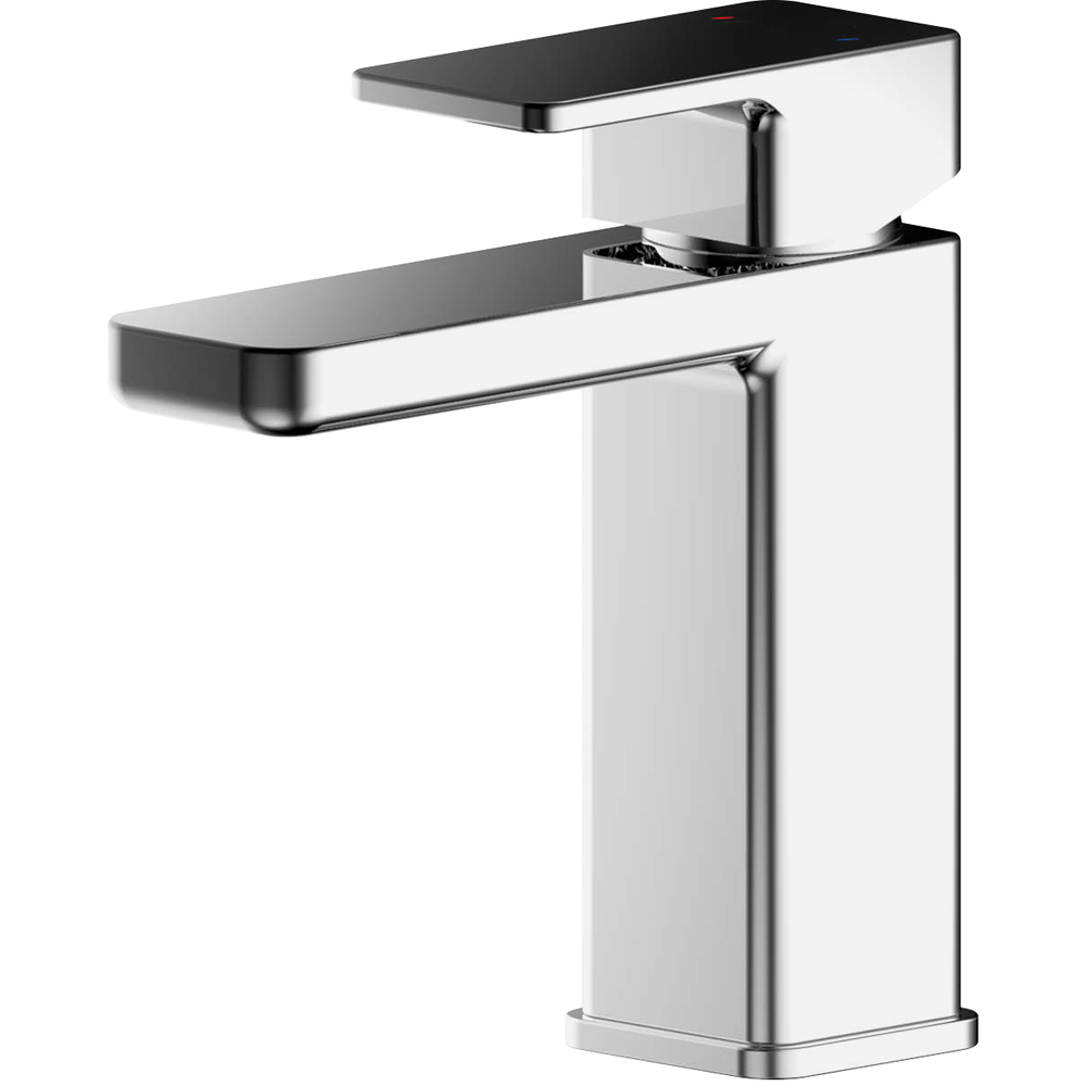 nuie Windon Chrome Mini Basin Mixer with Push Button Waste Image 1