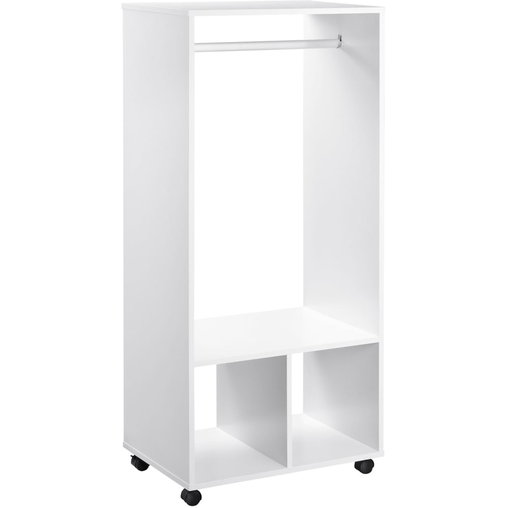 Portland White Narrow Open Wardrobe Image 2