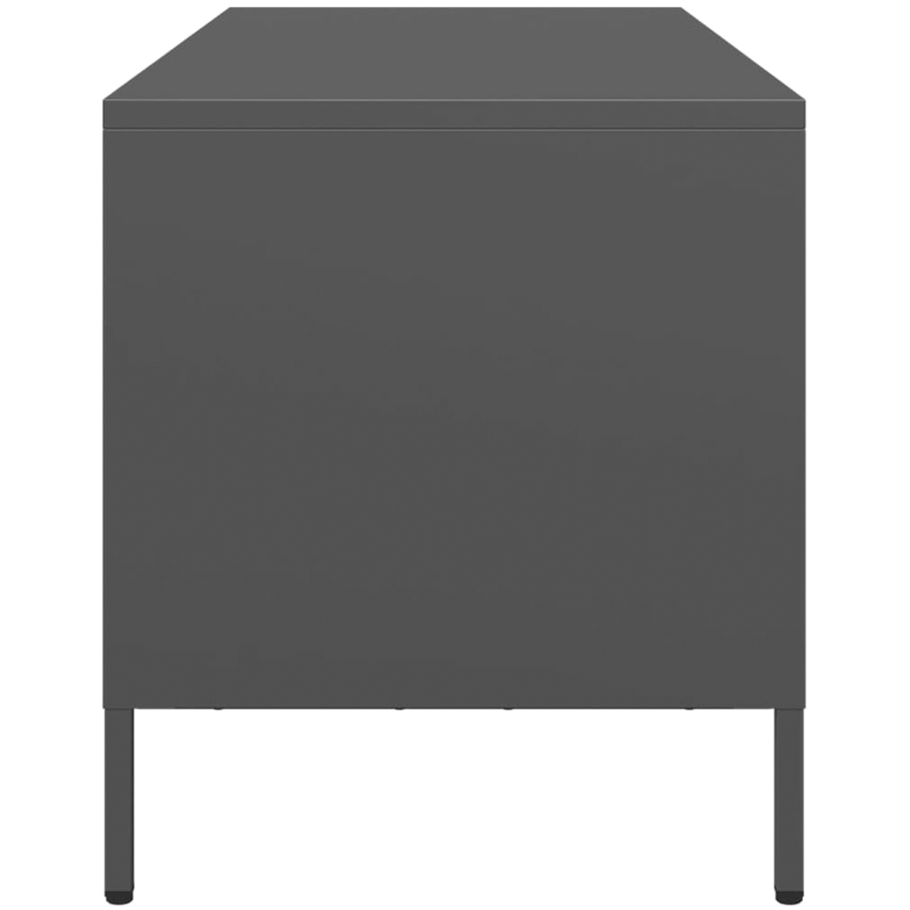 vidaXL 3 Drawer Black Steel Industrial Style TV Cabinet Image 5