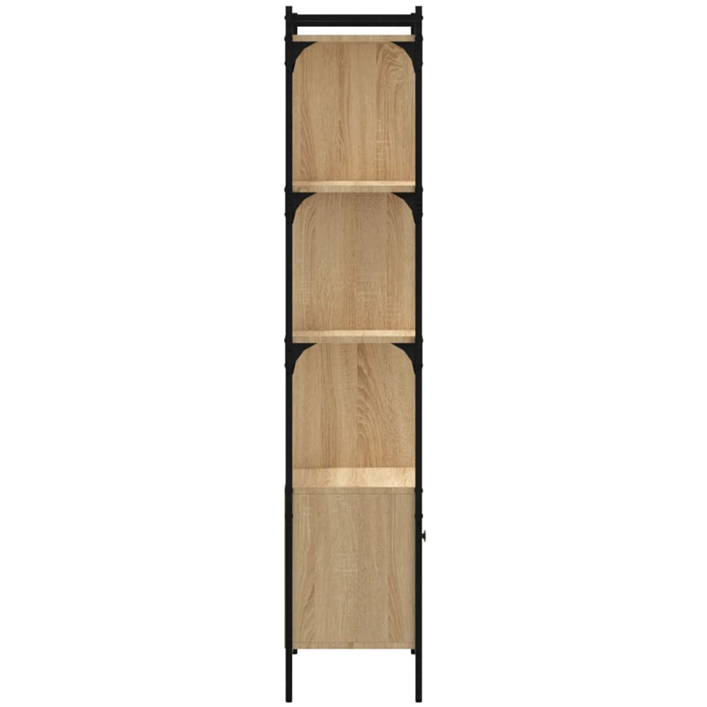 vidaXL Single Door 6 Shelf Sonoma Oak Bookcase Image 5