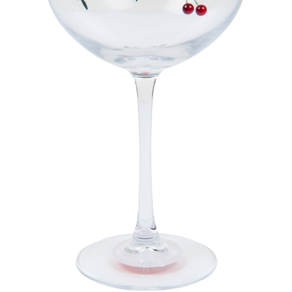 Gin Glass with Mistletoe Decoration Clear Image 4
