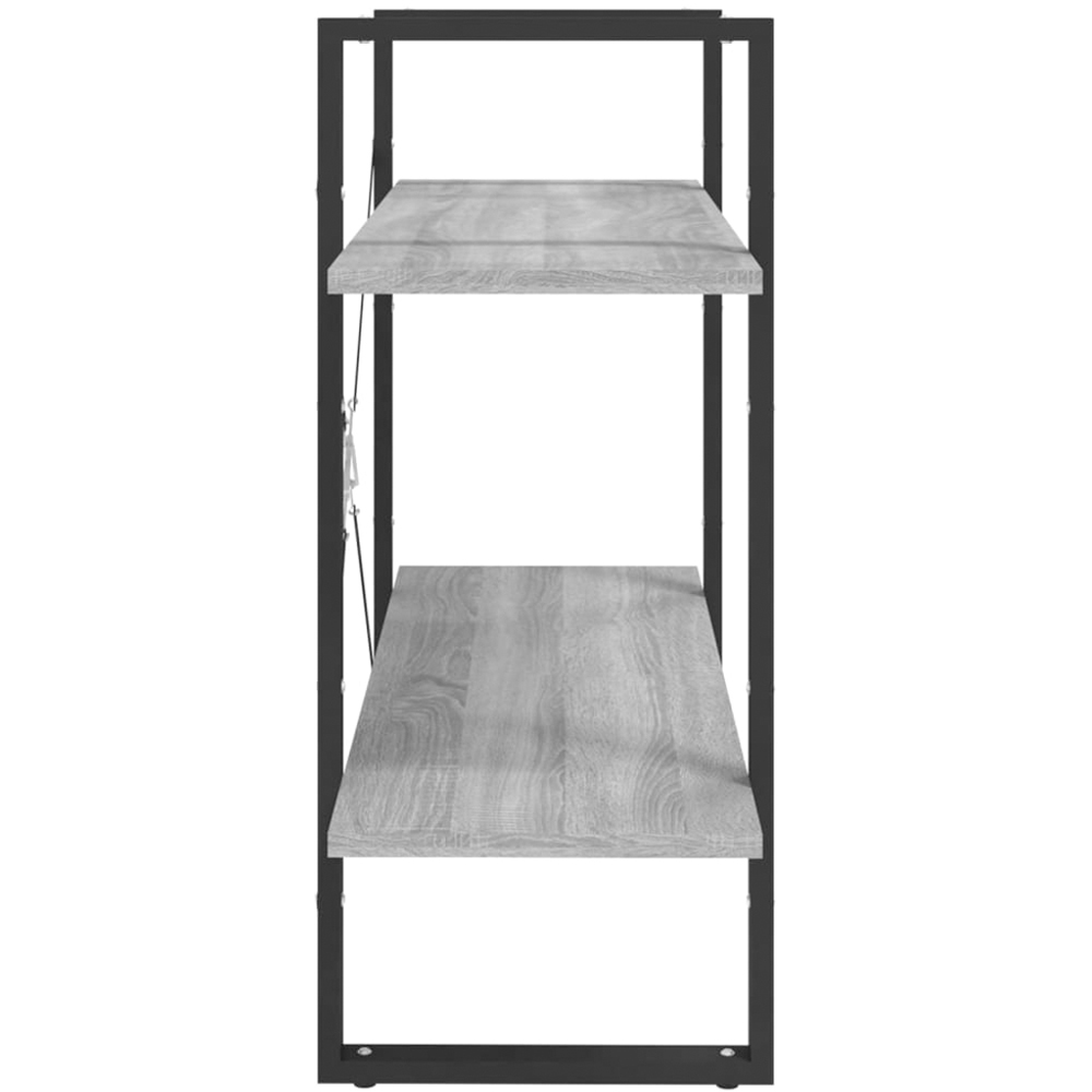 vidaXL 2 Shelf Grey Sonoma Oak Bookcase Image 5