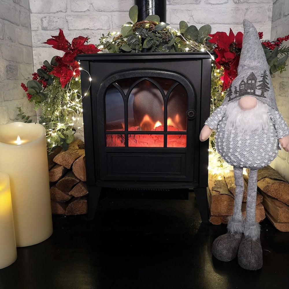 Samuel Alexander Grey Christmas Standing Gonk Christmas Decoration Image 3