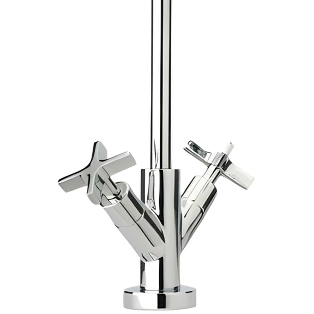 Piralla Crox Chrome Twin Cross Levers and Quad Spout Kitchen Tap Image 3
