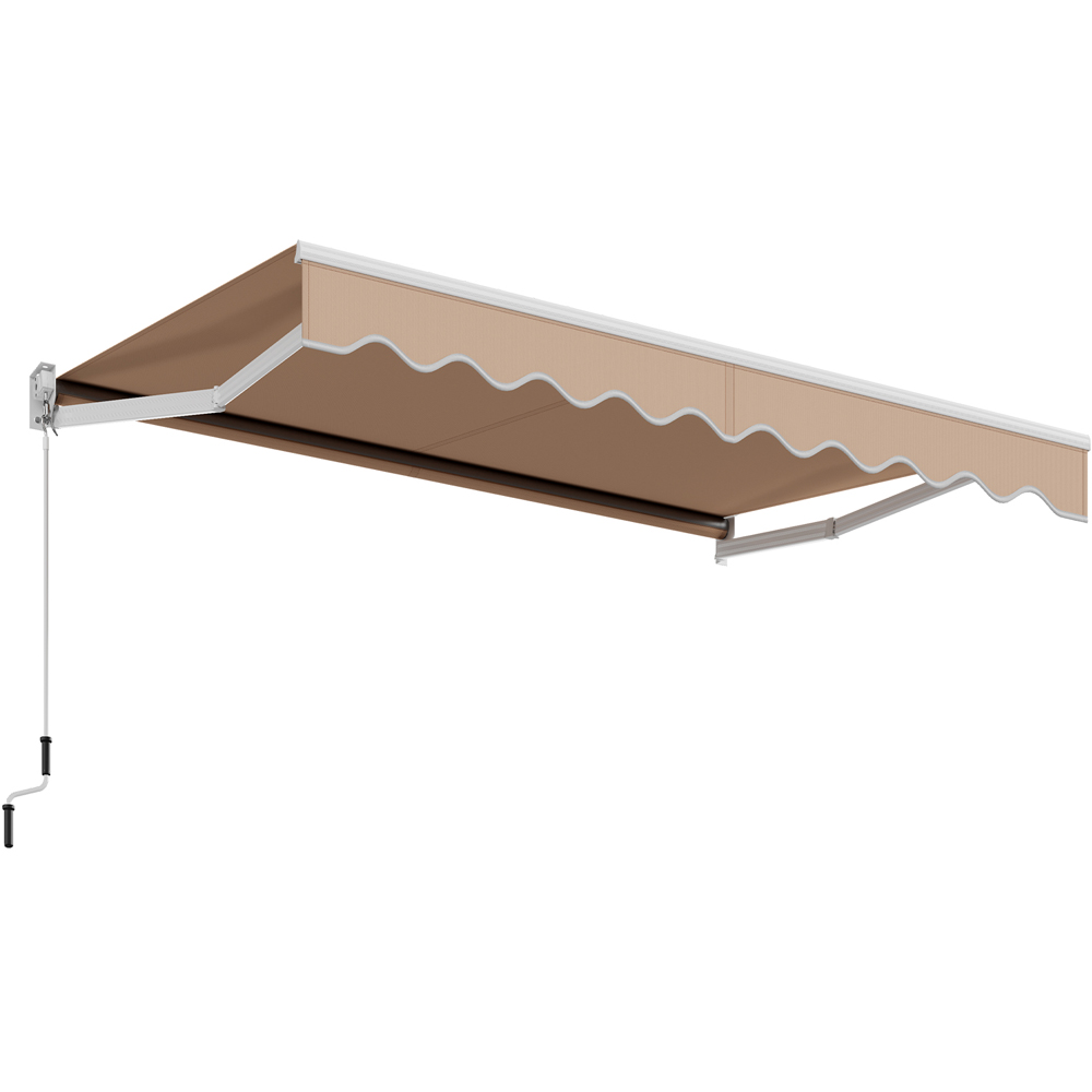 Costway Beige Aluminum Retractable Awning 3 x 2.4m Image 2