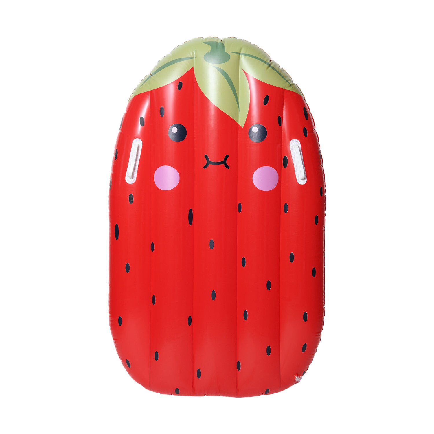 Watermelon Inflatable Float with Handles - Red and Green Image 1