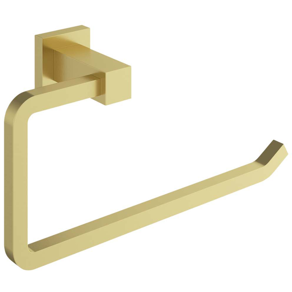 Go Bathrooms Froma Brushed Gold Wall-Mounted Towel Ring 229mm Image 1