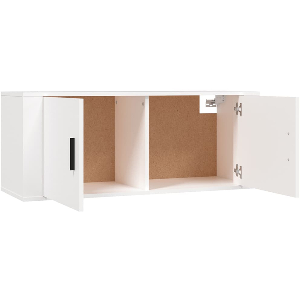vidaXL 2 Door White Wall Mounted TV Cabinet Image 6