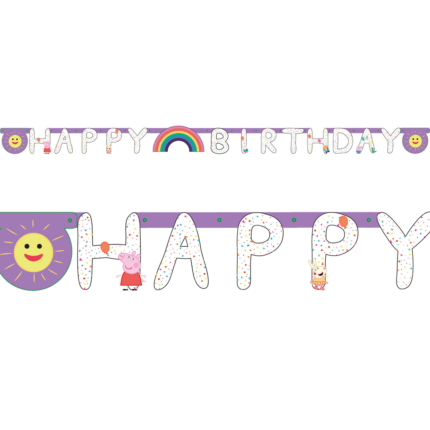 Peppa Pig Happy Birthday Banner 2.4m Image