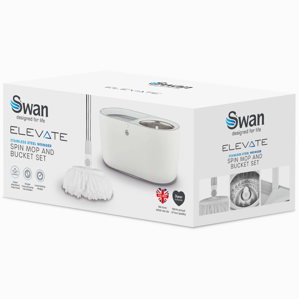 Swan Elevate Spin Mop and Bucket Set Image 8