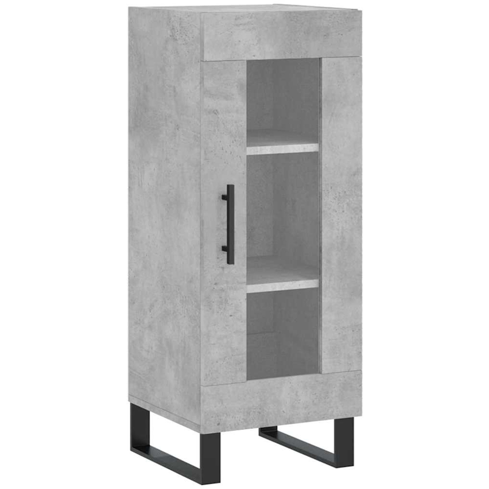 vidaXL 2 Door Concrete Grey Slim Highboard Image 5