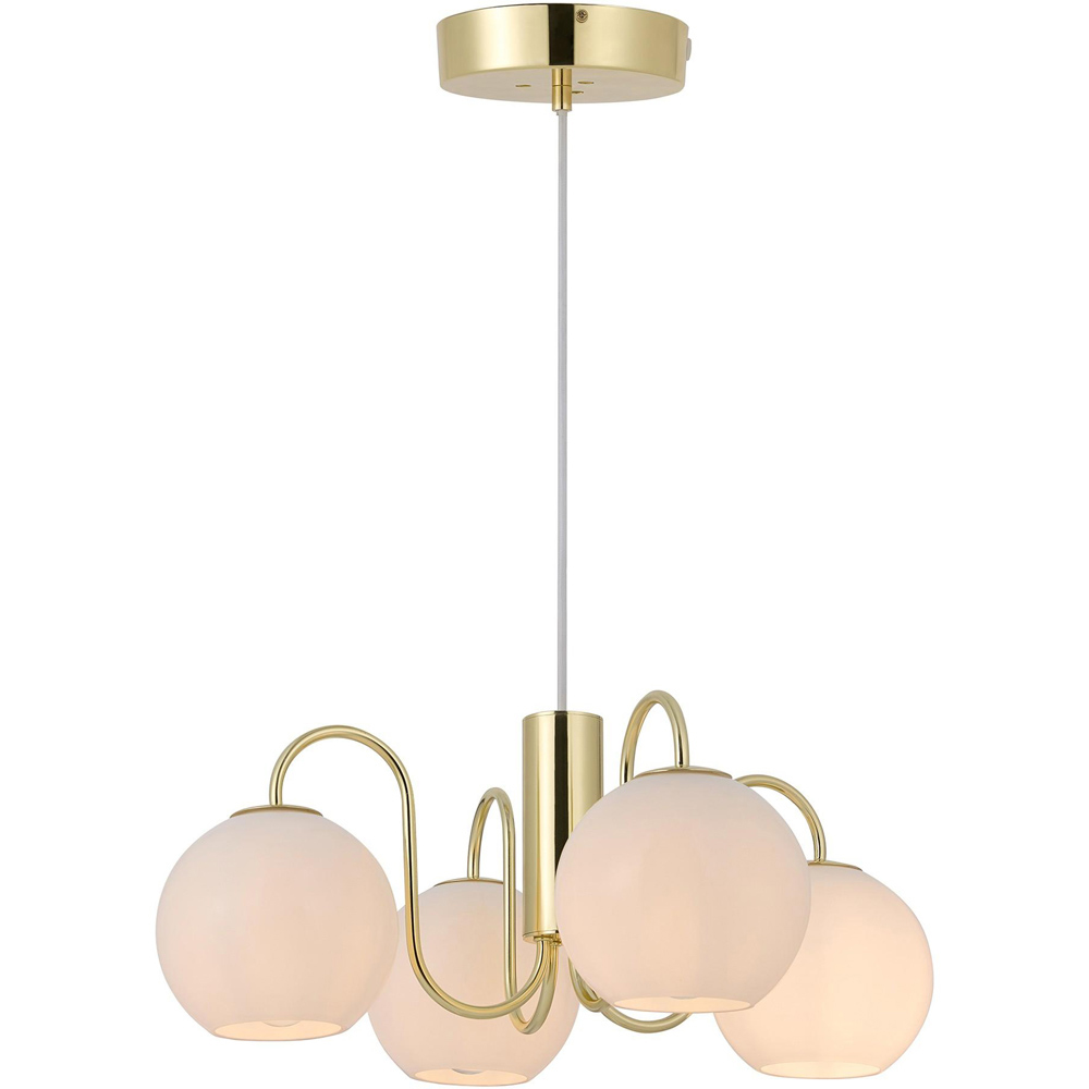 Nordlux Franca 4 Light Brass Pendant Light Image 3