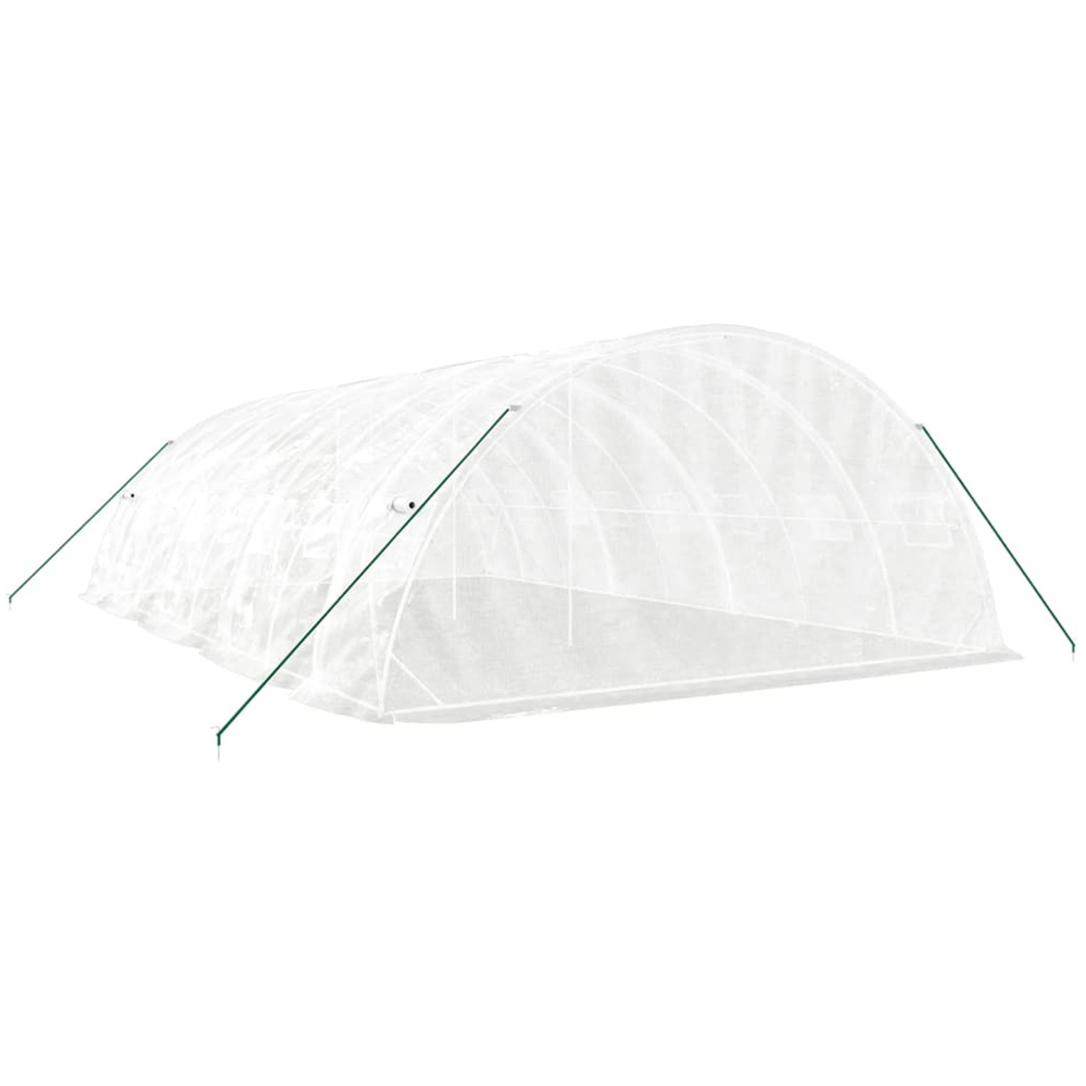 vidaXL White Polyethylene Galvanised Steel Frame 26.2 x 16.4ft Greenhouse Image 5