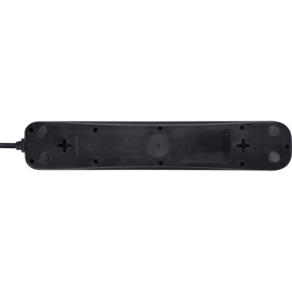 Masterplug Gloss Black 4 Socket Switched Inline Surge Extension Lead with USB 2m Image 5