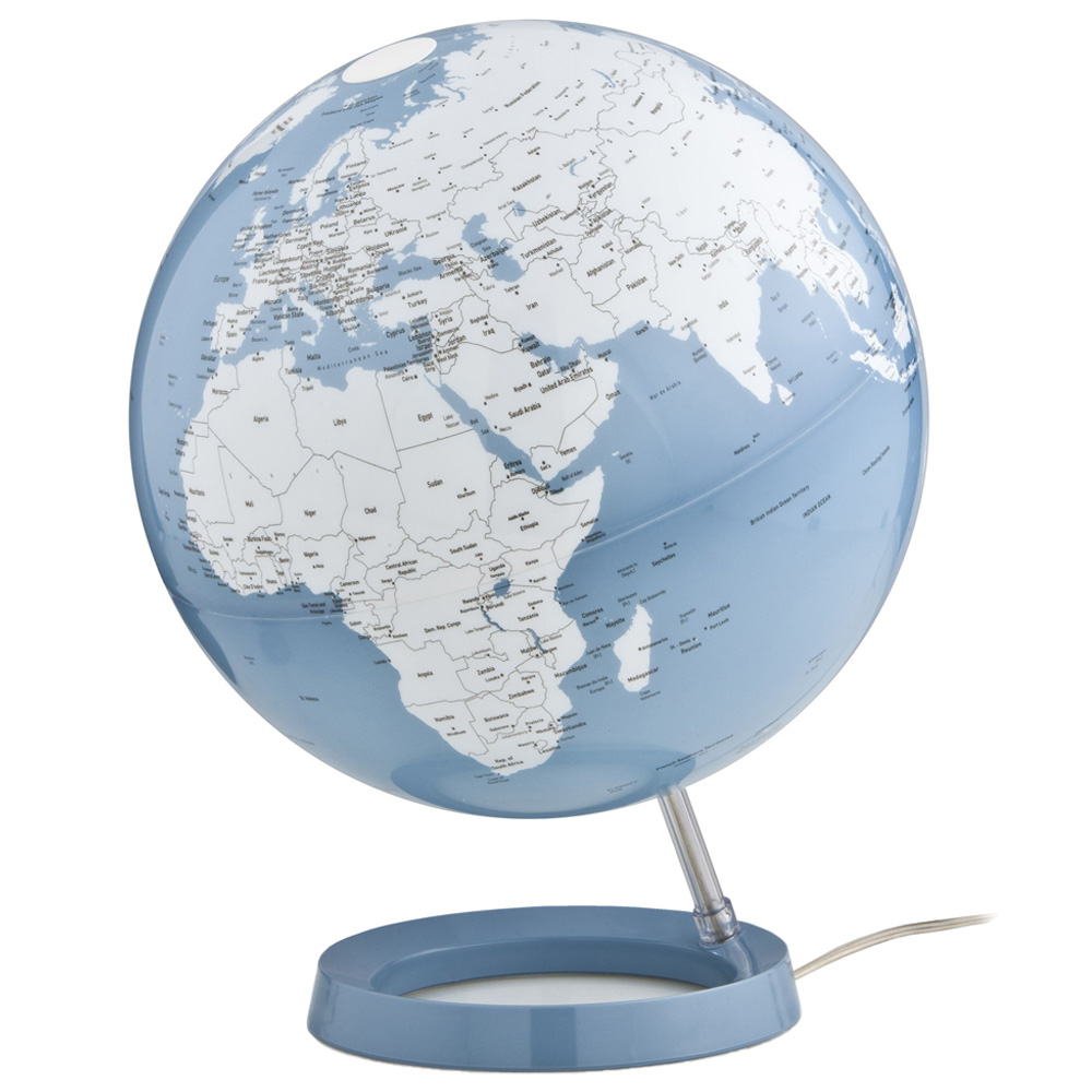 Atmosphere New Colour Bright Azure Pastel Illuminated Globe 30cm Image 1