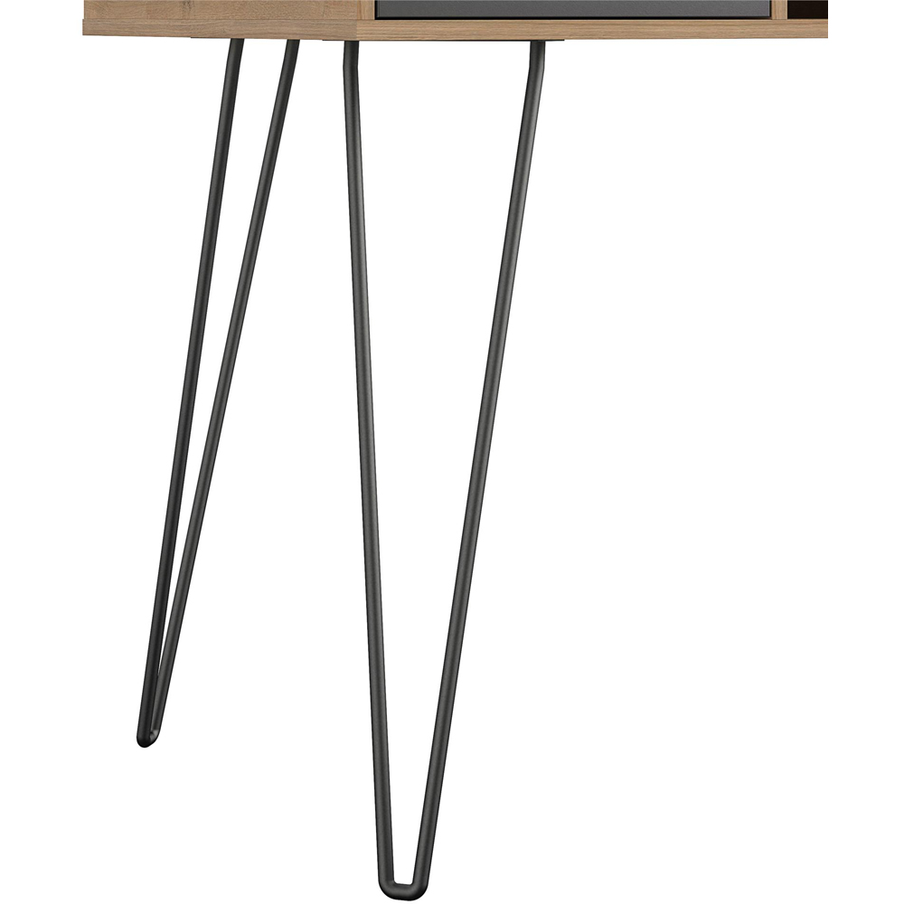 Novogratz Harmony Single Drawer Laptop Desk Natural and Black Image 7