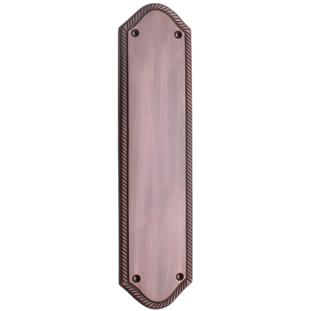Spira Brass Georgian Half-Round Aged Bronze Finger Plush Plate 300mm Image 1