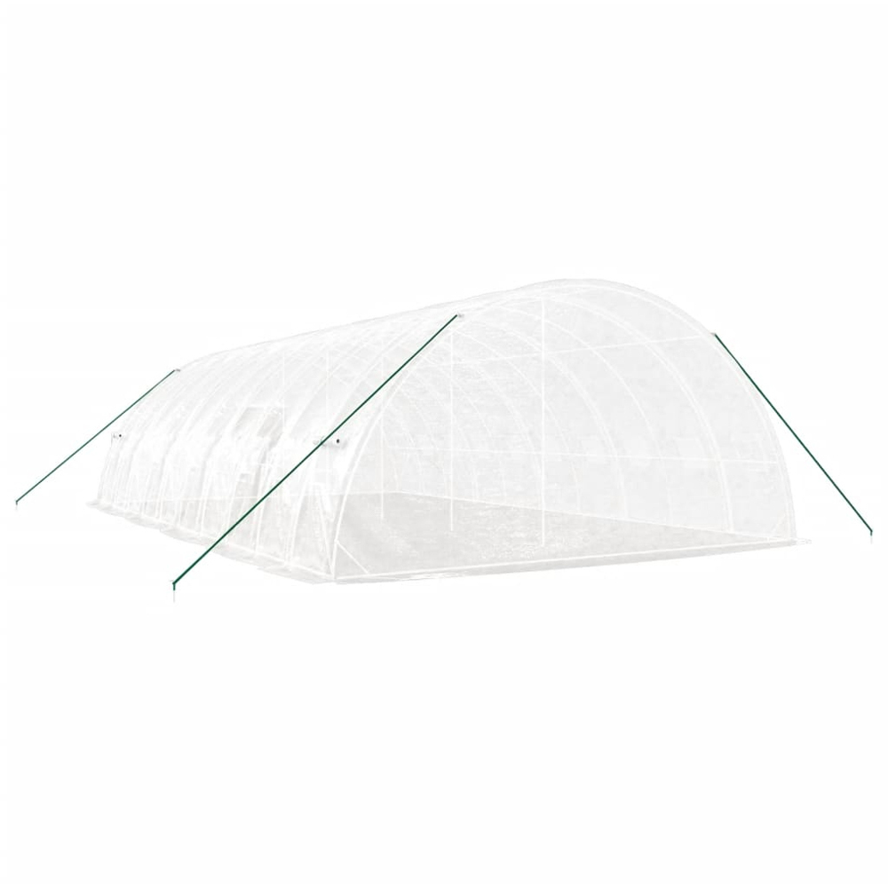 vidaXL White Polyethylene Galvanised Steel Frame 32.8 x 19.6ft Greenhouse Image 3