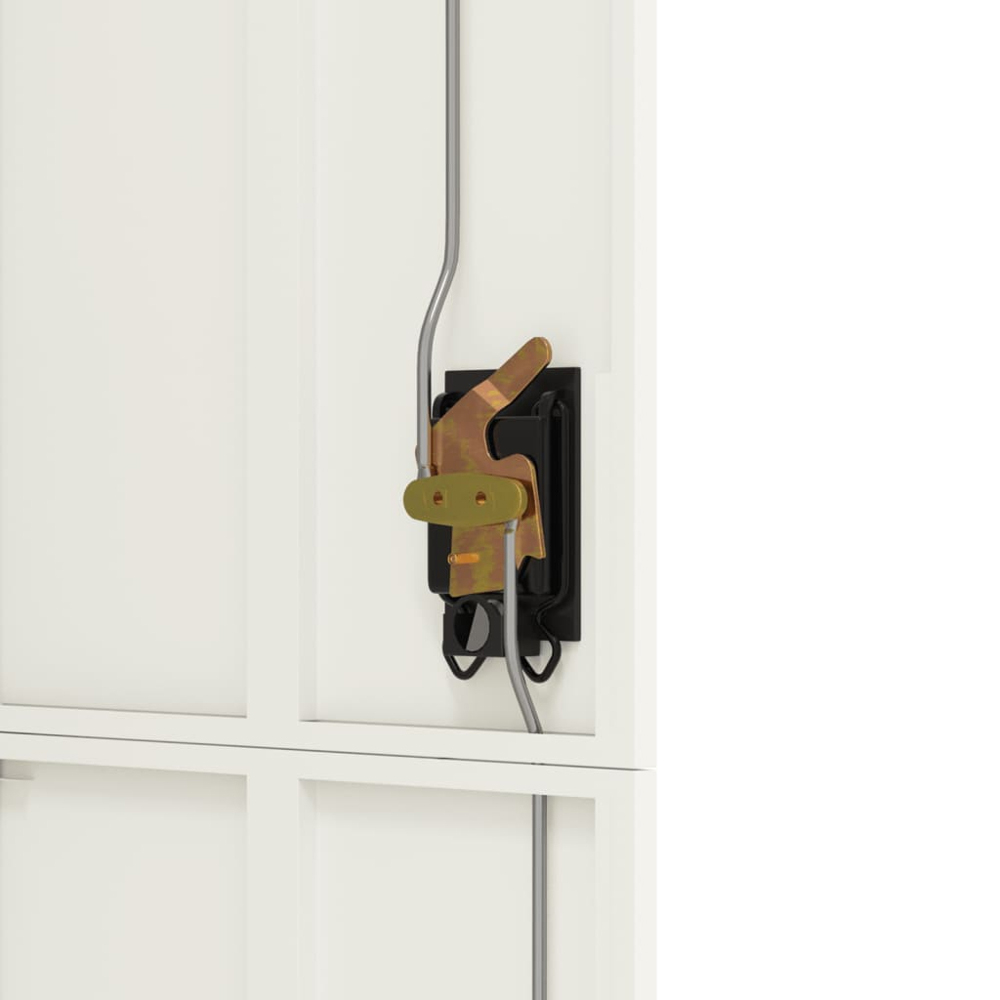 vidaXL 2 Door White Steel Tall File Cabinet Image 8