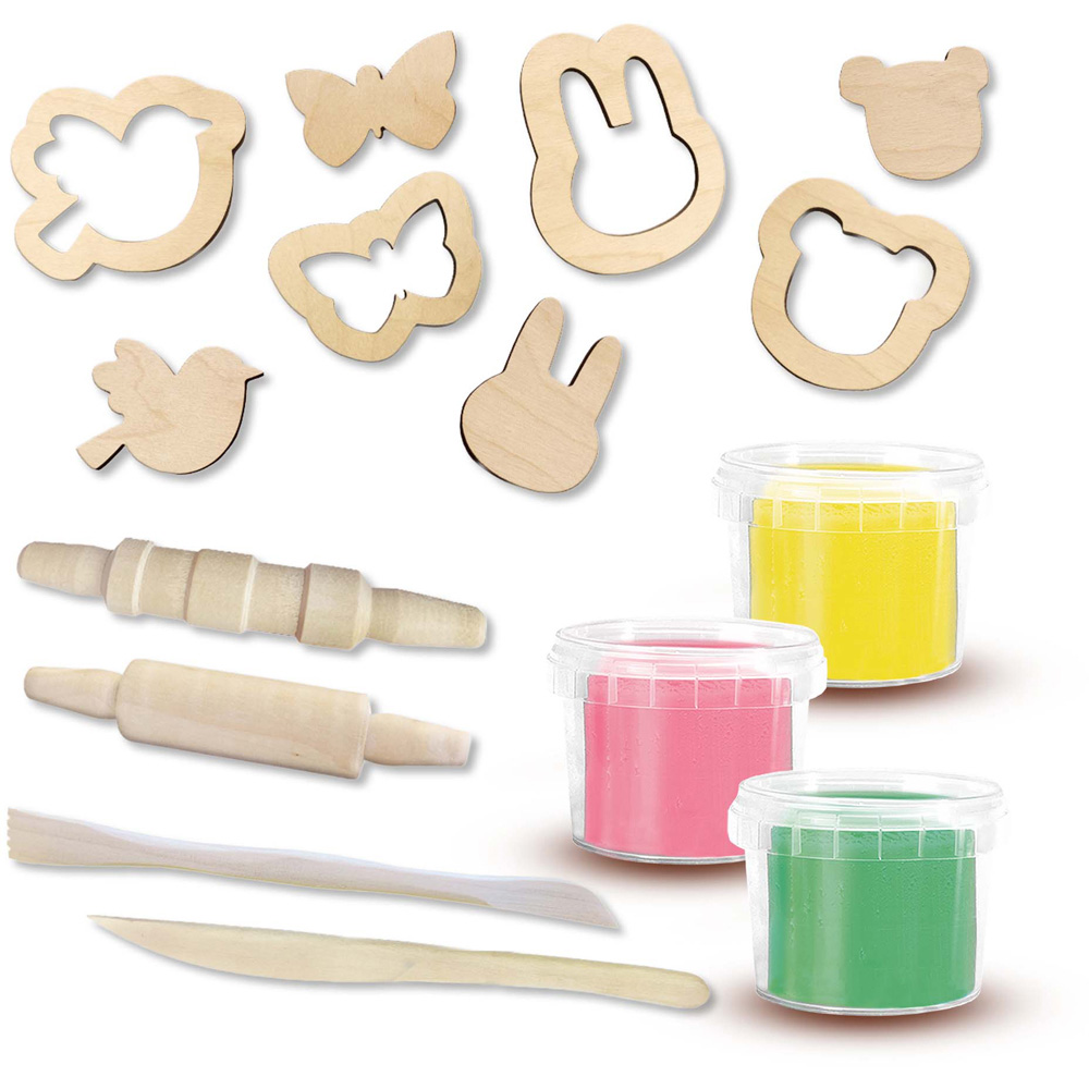 SES Creative Eco Dough with Wooden Tools Image 2