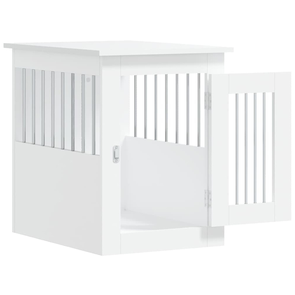 vidaXL White Dog Crate Furniture 45 x 62 x 59cm Image 6