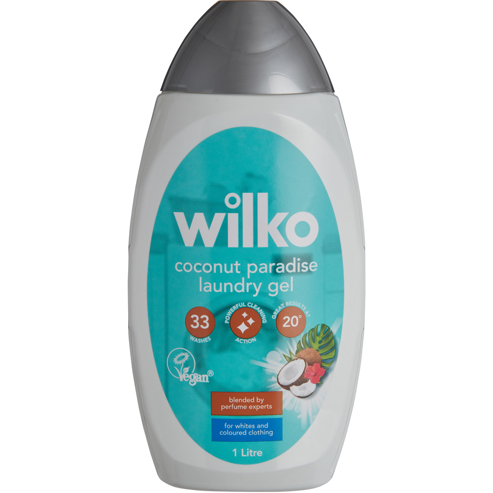 Wilko Biological Coconut Paradise Laundry Gel 33 Washes 1L Image 1