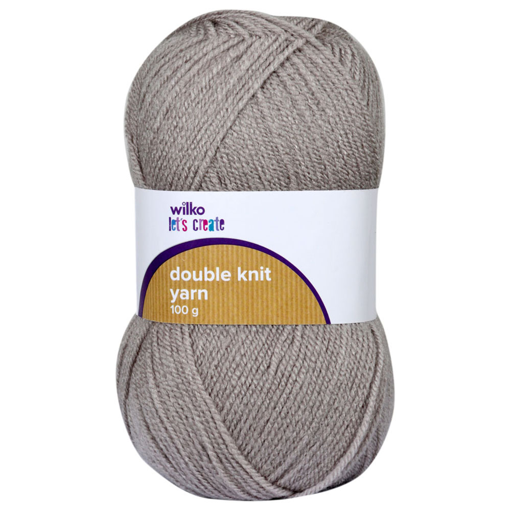 Wilko Double Knit Yarn Grey 100g Image 1