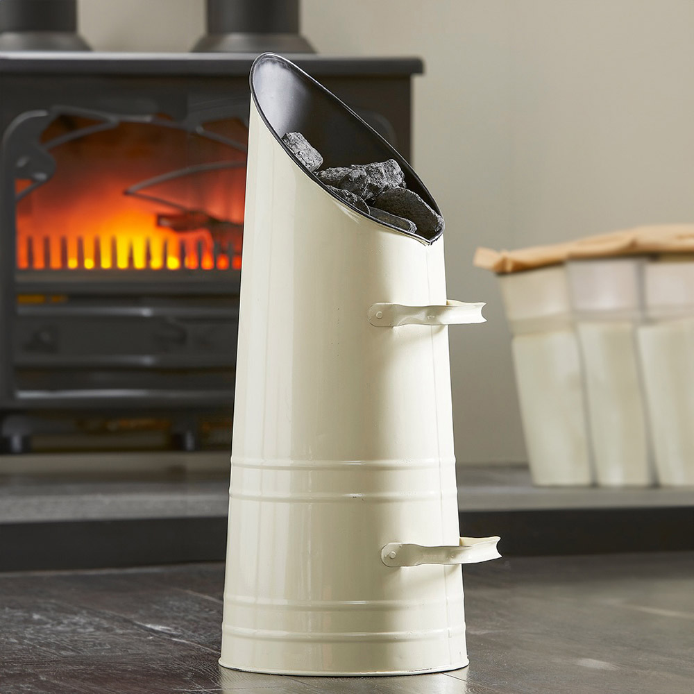 Inglenook Fireside Cream Metal Hod Image 2