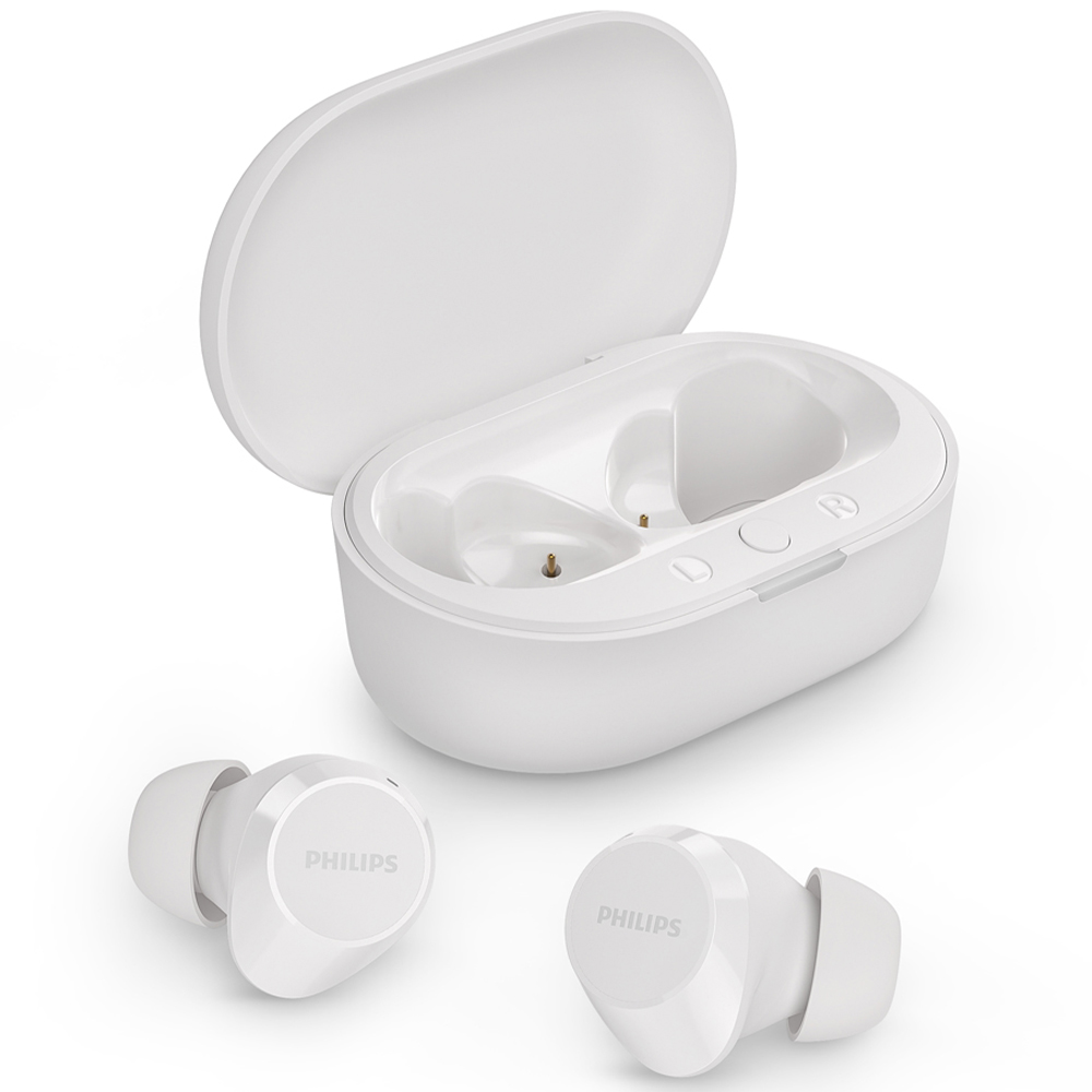 Philips TAT1209 White True Wireless Earphones with Portable Charging Case Image 2